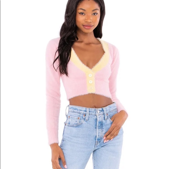 For Love And Lemons Sweaters - FOR LOVE & LEMONS
SHEILA CROPPED CARDIGAN